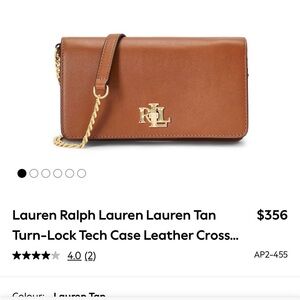 Lauren Ralph Lauren Tan Leather Crossbody Bag